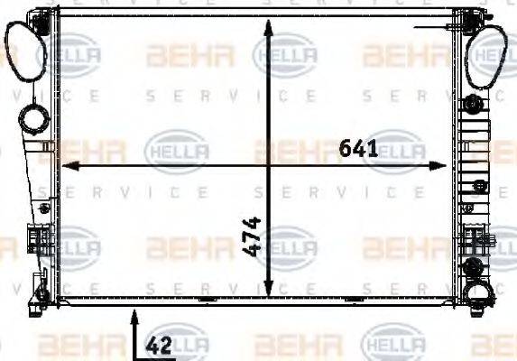 HELLA 8MK376718741 Радіатор, охолодження двигуна