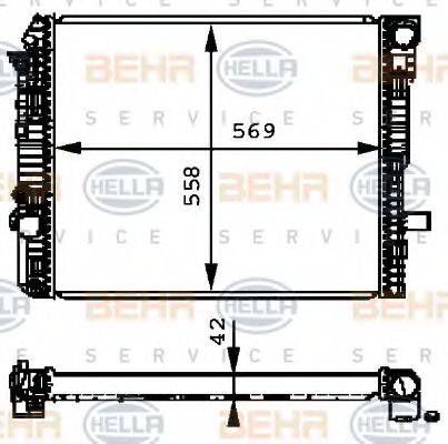 HELLA 8MK376721271 Радіатор, охолодження двигуна