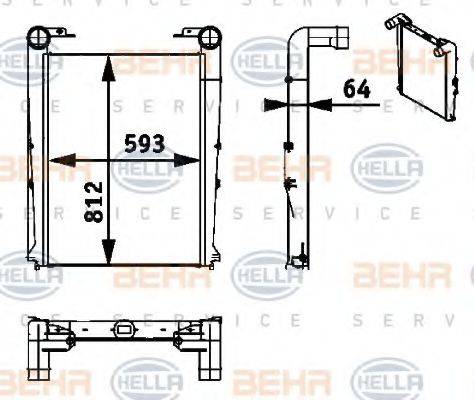 HELLA 8ML376722011 Інтеркулер