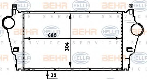 HELLA 8ML376723291 Інтеркулер