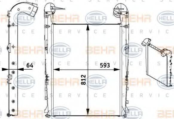 HELLA 8ML376728731 Інтеркулер