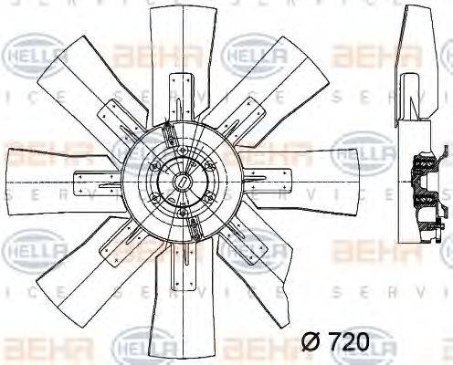 HELLA 8MV376729181 Вентилятор, охолодження двигуна