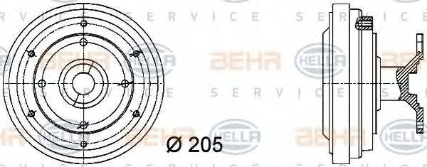 HELLA 8MV376731431 Зчеплення, вентилятор радіатора