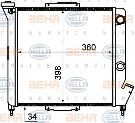 HELLA 8MK376735031 Радіатор, охолодження двигуна