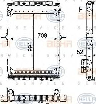 HELLA 8MK376745151 Радіатор, охолодження двигуна