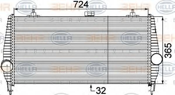 HELLA 8ML376746231 Інтеркулер