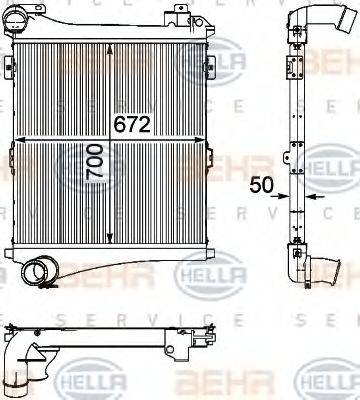 HELLA 8ML376746341 Інтеркулер