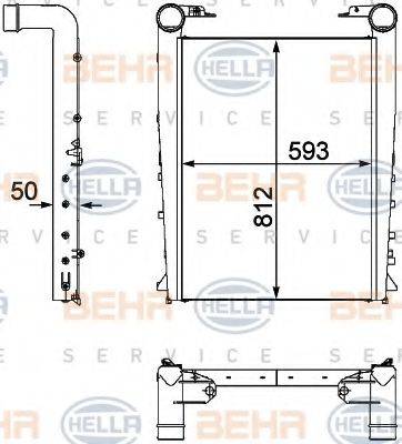 HELLA 8ML376746371 Інтеркулер