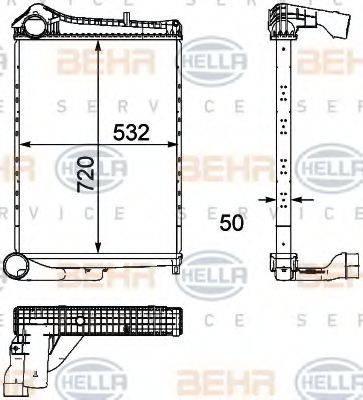 HELLA 8ML376746381 Інтеркулер