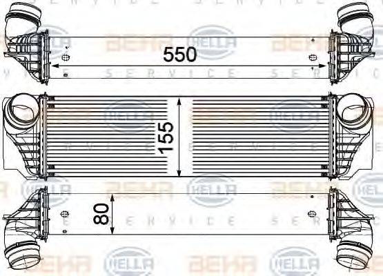 HELLA 8ML376746401 Інтеркулер