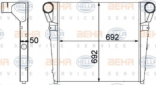 HELLA 8ML376758171 Інтеркулер