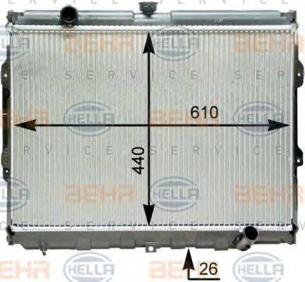 HELLA 8MK376762261 Радіатор, охолодження двигуна
