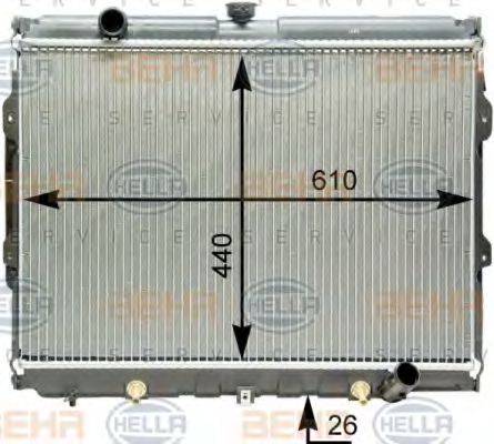 HELLA 8MK376762271 Радіатор, охолодження двигуна