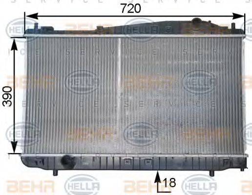 HELLA 8MK376763261 Радіатор, охолодження двигуна