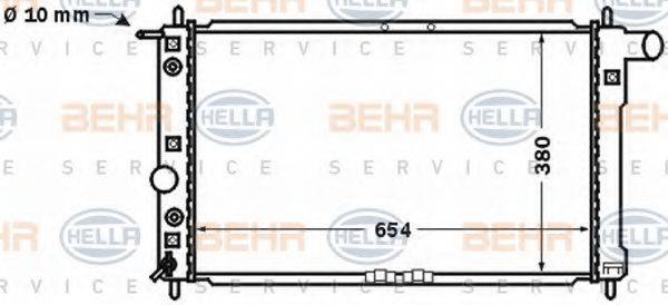 HELLA 8MK376767201 Радіатор, охолодження двигуна