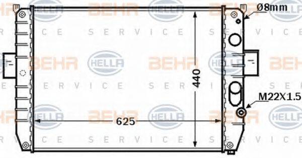 HELLA 8MK376774401 Радіатор, охолодження двигуна