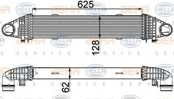 HELLA 8ML376777091 Інтеркулер