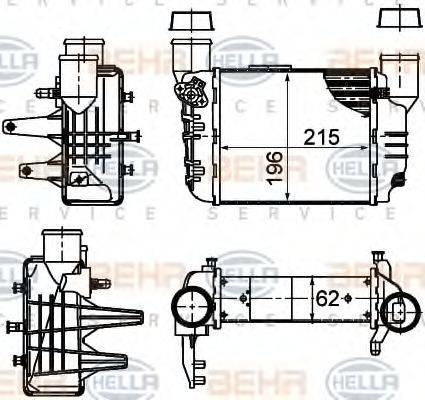 HELLA 8ML376783581 Інтеркулер