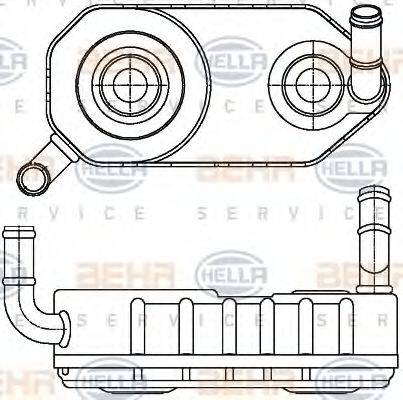 HELLA 8MO376787671 Олійний радіатор, автоматична коробка передач