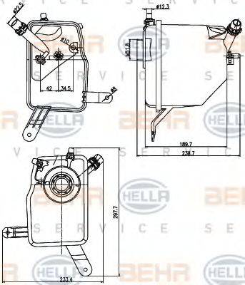 HELLA 8MA376789731 Компенсаційний бак, охолоджуюча рідина