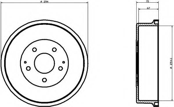 HELLA 8DT355300331 Гальмівний барабан