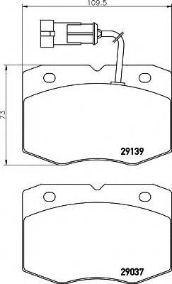 HELLA 8DB355005501 Комплект гальмівних колодок, дискове гальмо