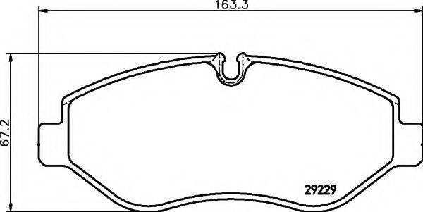 HELLA 8DB355005511 Комплект гальмівних колодок, дискове гальмо