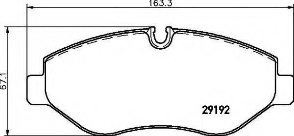 HELLA 8DB355005521 Комплект гальмівних колодок, дискове гальмо