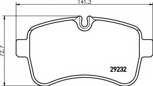 HELLA 8DB355005551 Комплект гальмівних колодок, дискове гальмо