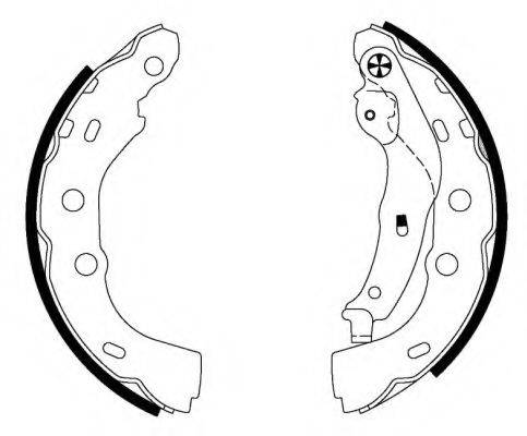 HELLA 8DB355000451 Комплект гальмівних колодок