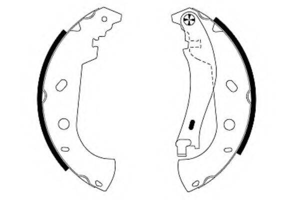 HELLA 8DB355001841 Комплект гальмівних колодок