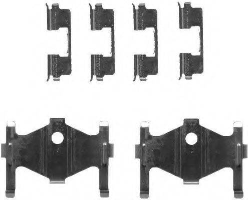 HELLA 8DZ355203281 Комплектуючі, колодки дискового гальма