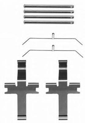 HELLA 8DZ355204171 Комплектуючі, колодки дискового гальма