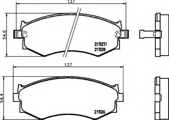 HELLA 8DB355006421 Комплект гальмівних колодок, дискове гальмо