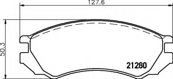 HELLA 8DB355006441 Комплект гальмівних колодок, дискове гальмо