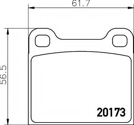 HELLA 8DB355006491 Комплект гальмівних колодок, дискове гальмо