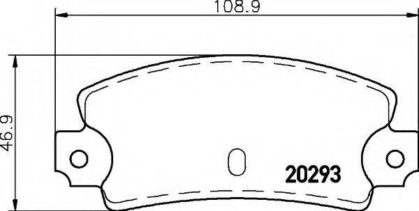 HELLA 8DB355007141 Комплект гальмівних колодок, дискове гальмо