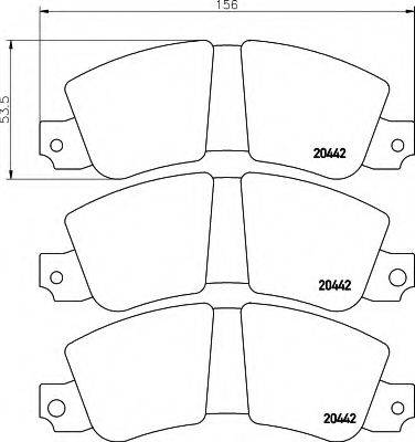 HELLA 8DB355007151 Комплект гальмівних колодок, дискове гальмо