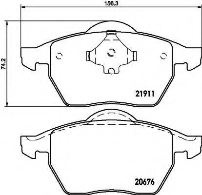 HELLA 8DB355008021 Комплект гальмівних колодок, дискове гальмо