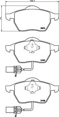 HELLA 8DB355008411 Комплект гальмівних колодок, дискове гальмо