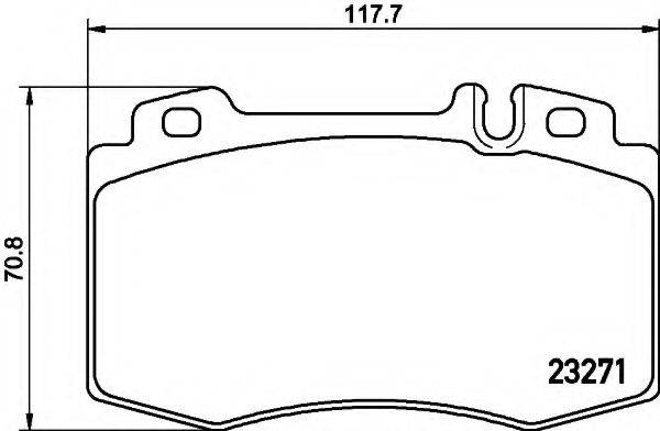 HELLA 8DB355008691 Комплект гальмівних колодок, дискове гальмо