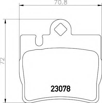 HELLA 8DB355008711 Комплект гальмівних колодок, дискове гальмо