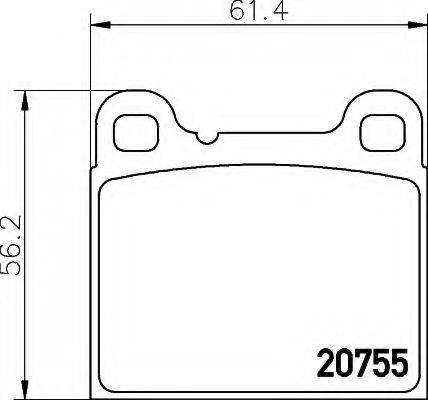 HELLA 8DB355008801 Комплект гальмівних колодок, дискове гальмо