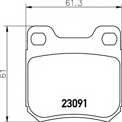 HELLA 8DB355009041 Комплект гальмівних колодок, дискове гальмо