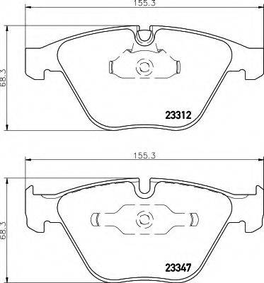 HELLA 8DB355009271 Комплект гальмівних колодок, дискове гальмо