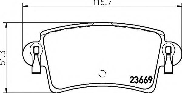 HELLA 8DB355009421 Комплект гальмівних колодок, дискове гальмо