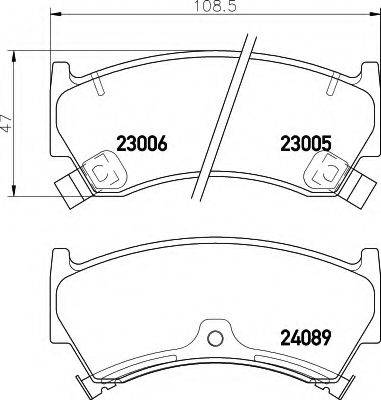 HELLA 8DB355009821 Комплект гальмівних колодок, дискове гальмо