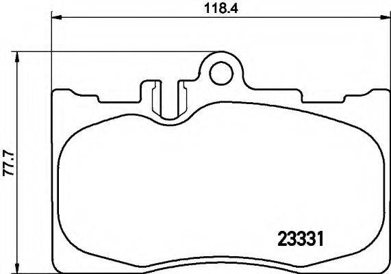 HELLA 8DB355009861 Комплект гальмівних колодок, дискове гальмо