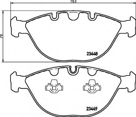 HELLA 8DB355009921 Комплект гальмівних колодок, дискове гальмо