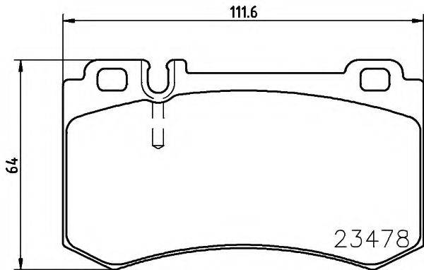 HELLA 8DB355014941 Комплект гальмівних колодок, дискове гальмо